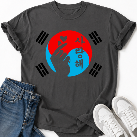 K-POP KOREA FLAGGEN T-SHIRT