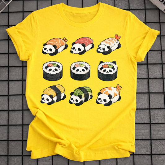 SUSHI ROLL PANDAS T-SHIRT