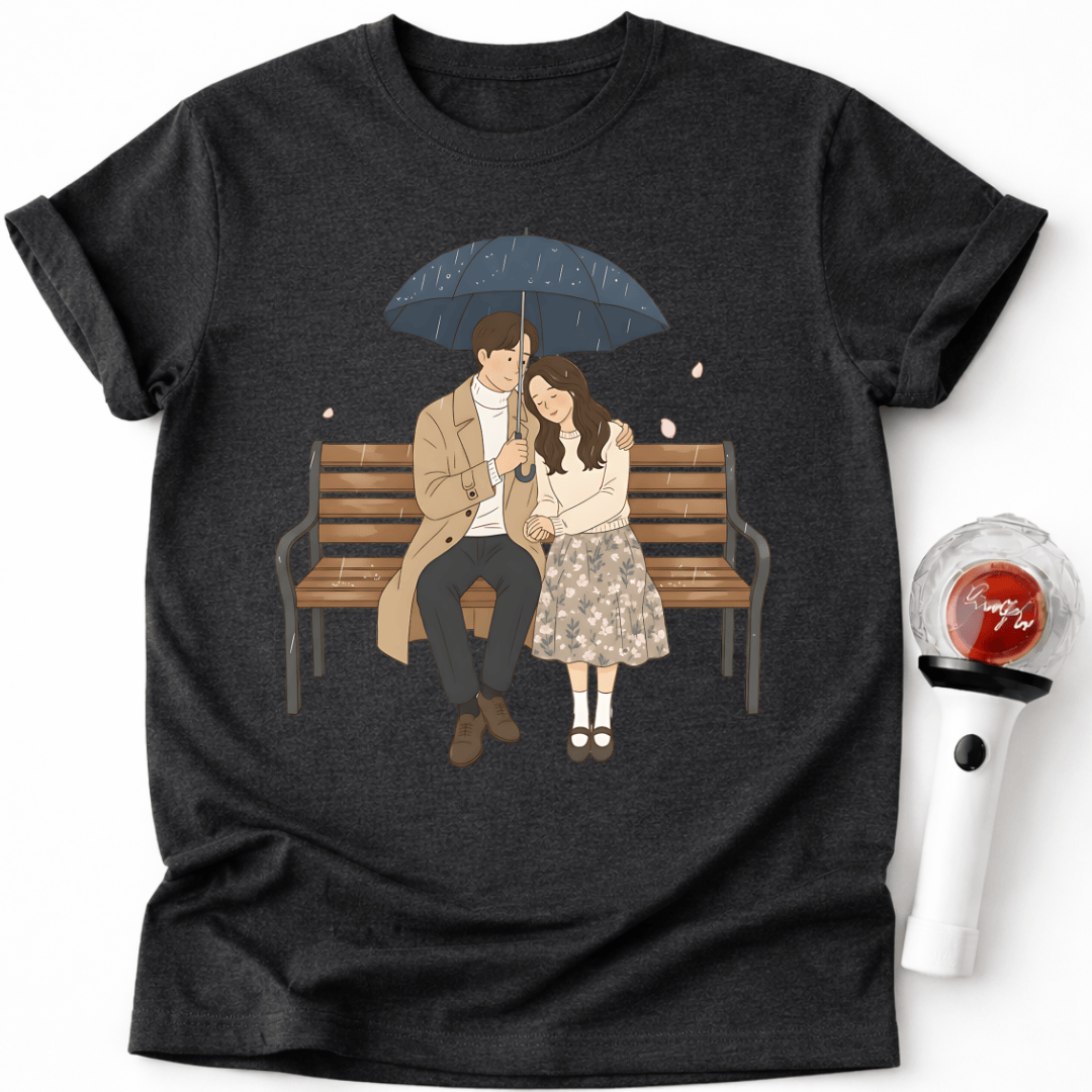 COUPLE ON BENCH T-SHIRT
