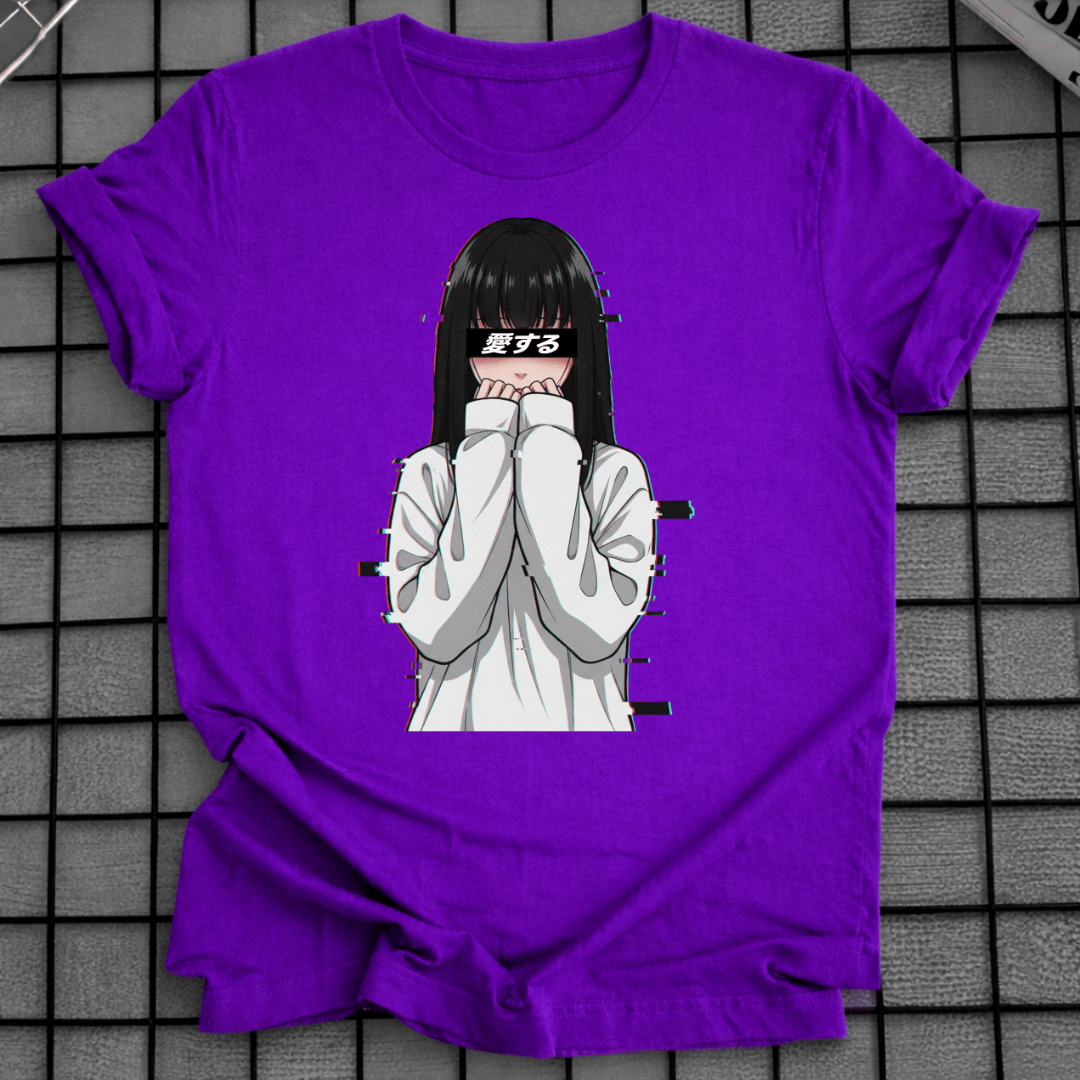 SHY ANIME GIRL T-SHIRT