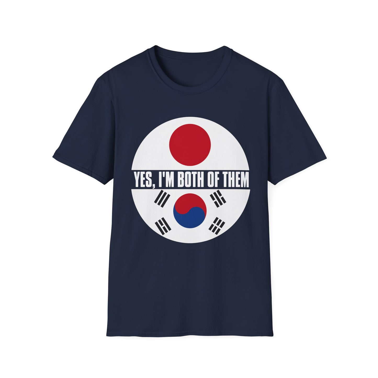 T-Shirt — "Yes, I'm Both of Them" Japan & Korea Flag Pride Tee