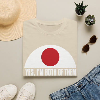 T-Shirt — "Yes, I'm Both of Them" Japan & Korea Flag Pride Tee