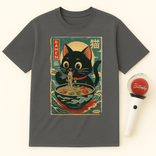 CAT RAMEN JAPANESE ART UNISEX T-SHIRT