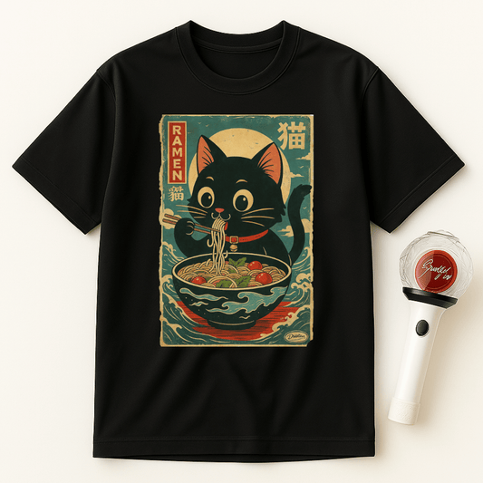 CAT RAMEN JAPANESE ART UNISEX T-SHIRT