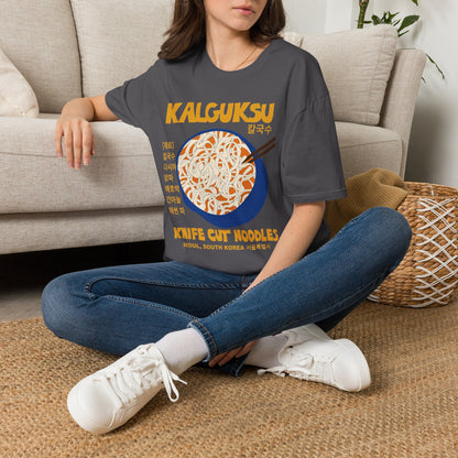 Kalguksu Noodle T-Shirt — 'Knife Cut Noodles' Retro Korean Food Tee