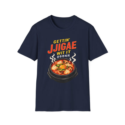 Jjigae T-Shirt — "Gettin' Jjigae Wit It" Korean Stew Graphic Tee