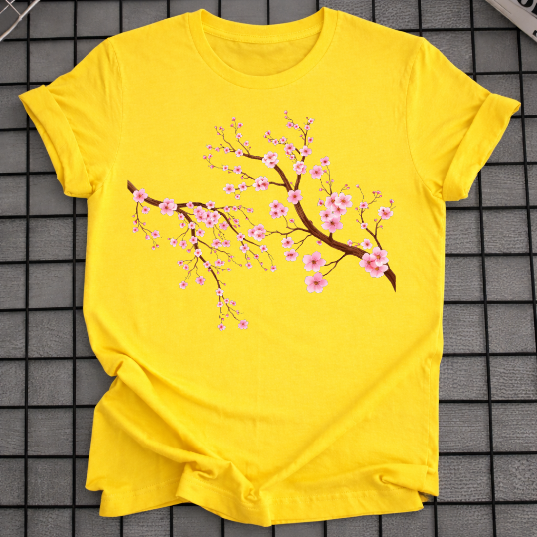 T-SHIRT MIT KIRSCHBLÜTENZWEIG