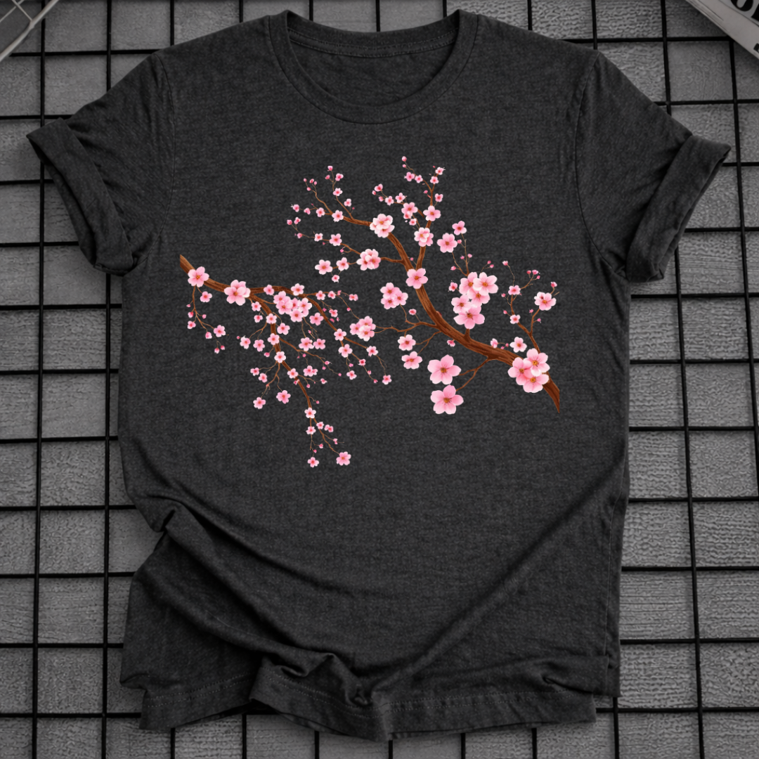 T-SHIRT MIT KIRSCHBLÜTENZWEIG