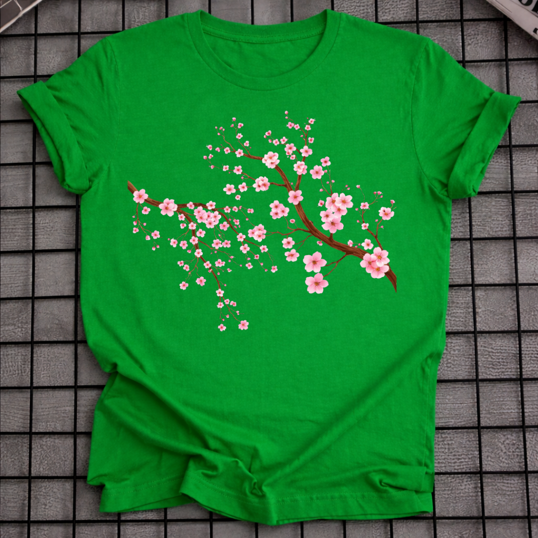 T-SHIRT MIT KIRSCHBLÜTENZWEIG