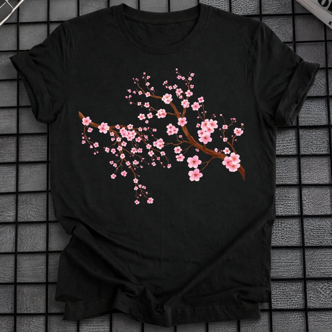 T-SHIRT MIT KIRSCHBLÜTENZWEIG