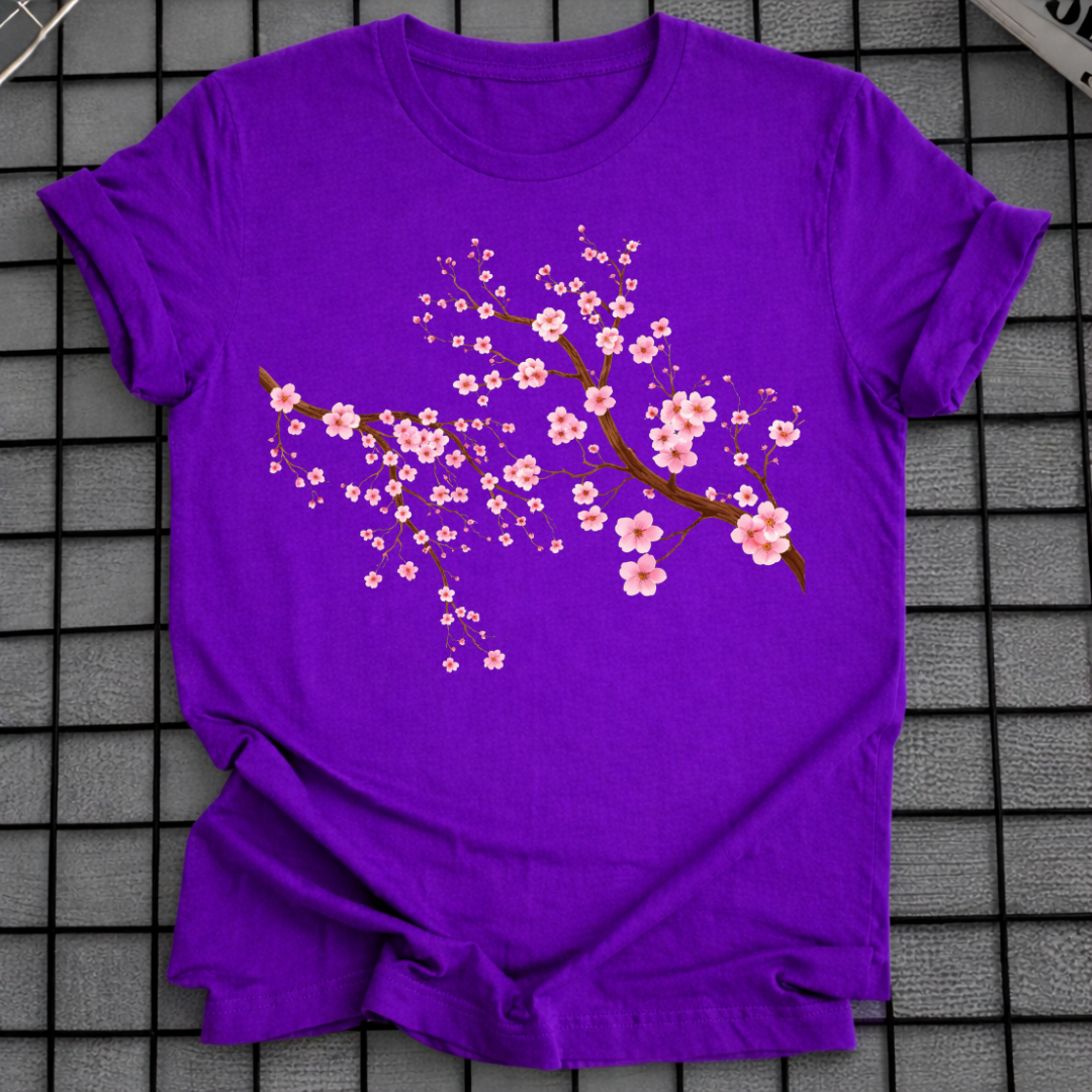 T-SHIRT MIT KIRSCHBLÜTENZWEIG