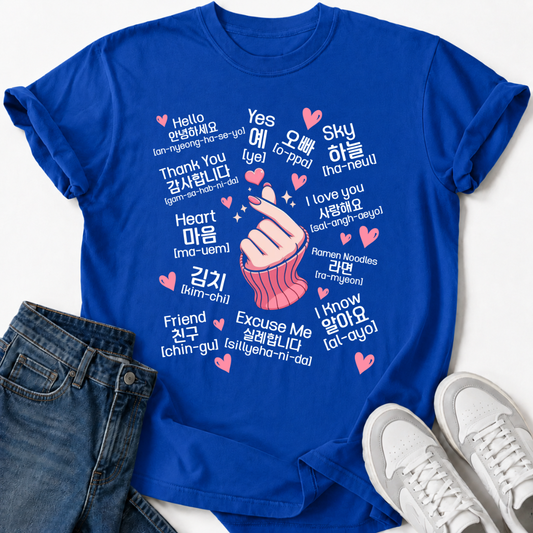 K-POP KOREANISCHE WÖRTER T-SHIRT