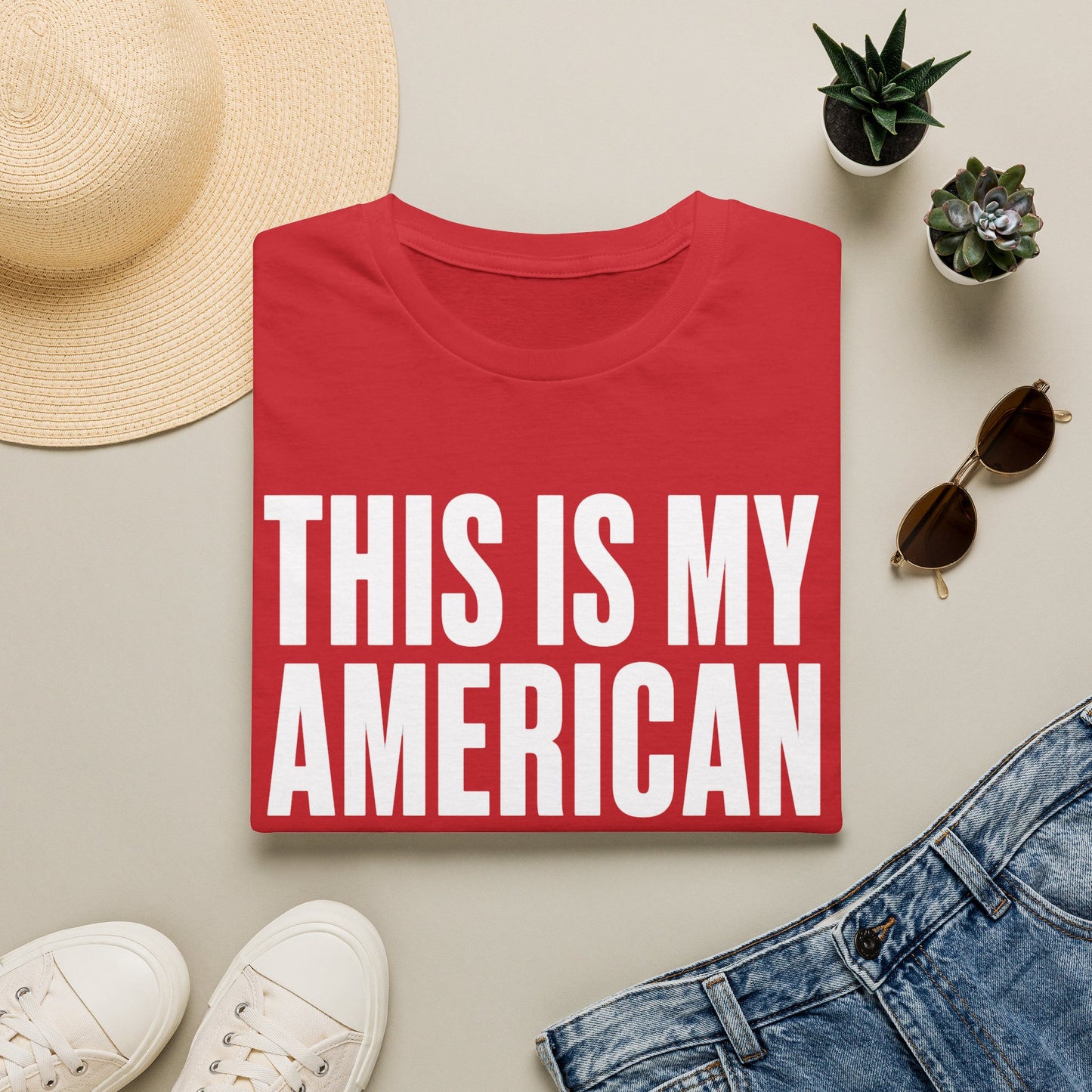 T-Shirt — "This Is My American Costume (I’m Really Half Korean)" Graphic Tee
