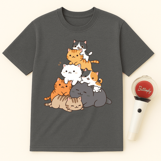 CAT TOWER OF KITTENS UNISEX T-SHIRT