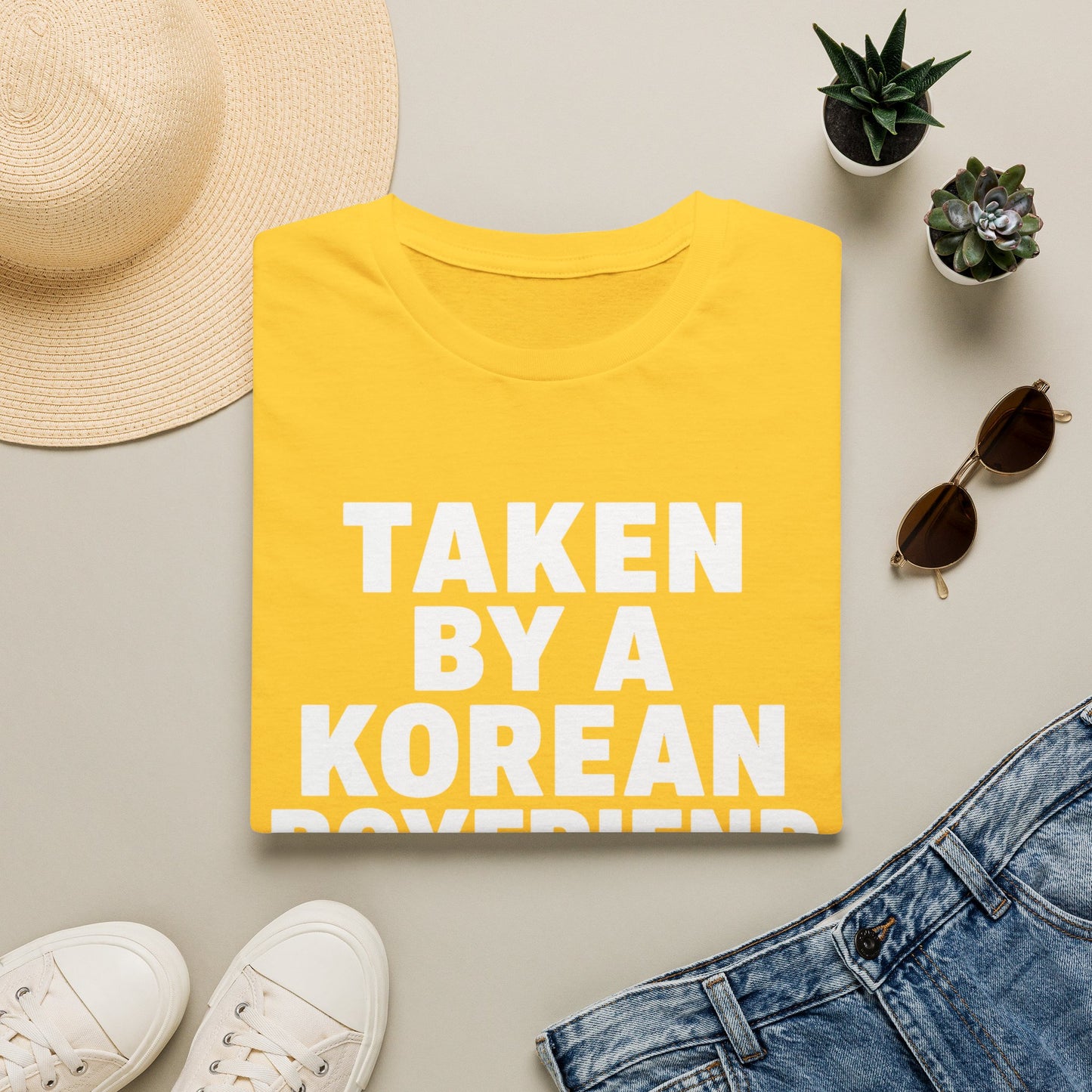 T-Shirt — "Taken by a Korean Boyfriend" Graphic Tee