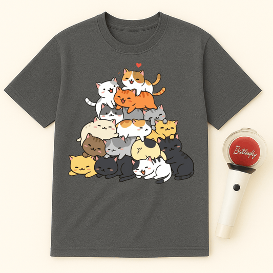 PYRAMID OF CATS UNISEX T-SHIRT