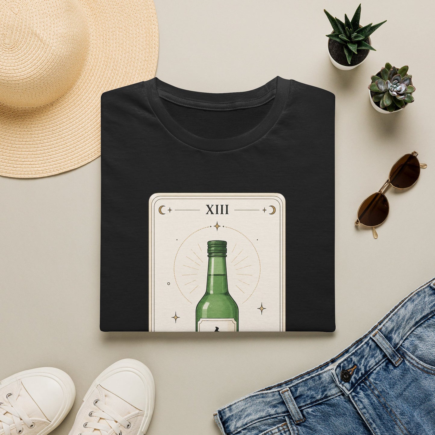 Soju Tarot T-Shirt — Illustrated Bottle 'The Soju' Graphic Tee