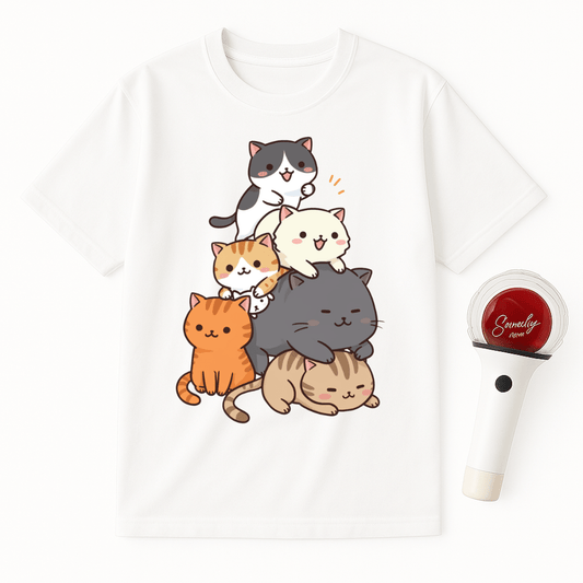 STACK OF CATS UNISEX T-SHIRT
