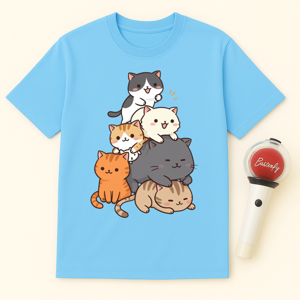 STACK OF CATS UNISEX T-SHIRT