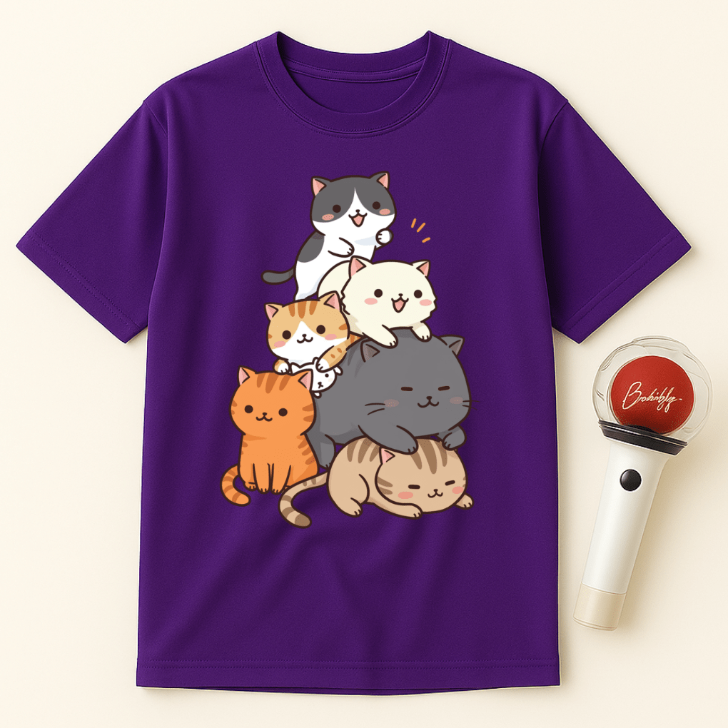 STACK OF CATS UNISEX T-SHIRT