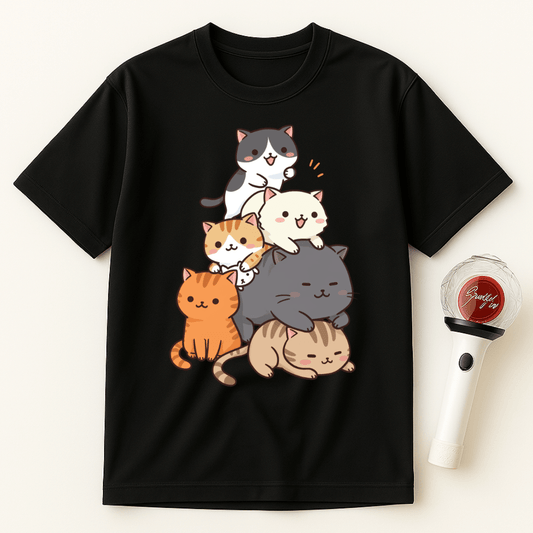 STACK OF CATS UNISEX T-SHIRT