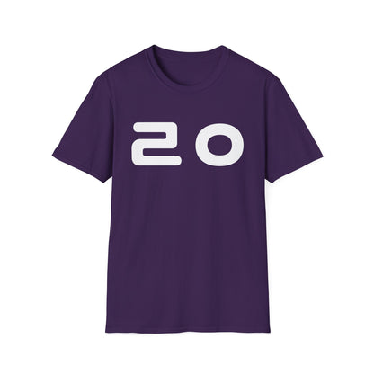20 Graphic T‑Shirt — Bold Minimalist Number Tee