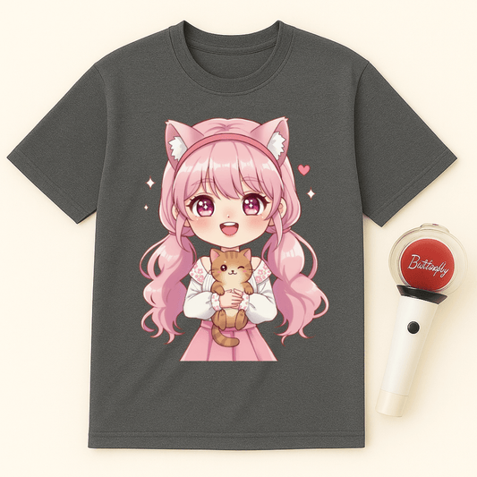GIRL KITTEN T-SHIRT