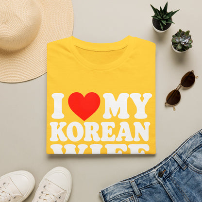 T-Shirt — I  My Korean Wife Graphic Tee — Romantic Gift for Spouses, Anniversaries & Valentine's Day