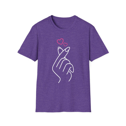 Cute Heart Gesture Unisex T-Shirt - Perfect for Friends, Love, and Everyday Wear