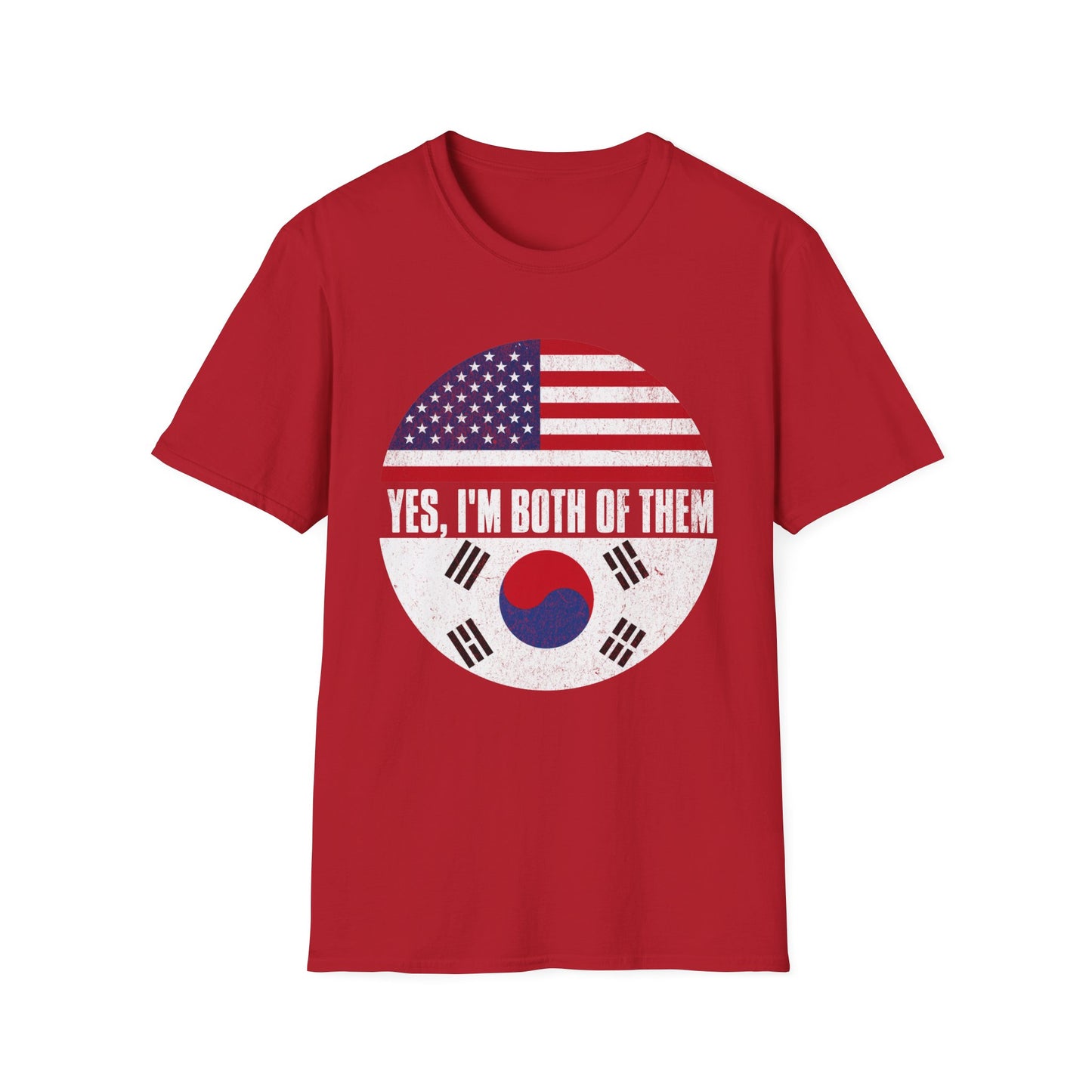 Yes, I'm Both of Them T-Shirt — USA & South Korea Flag Dual Heritage Tee