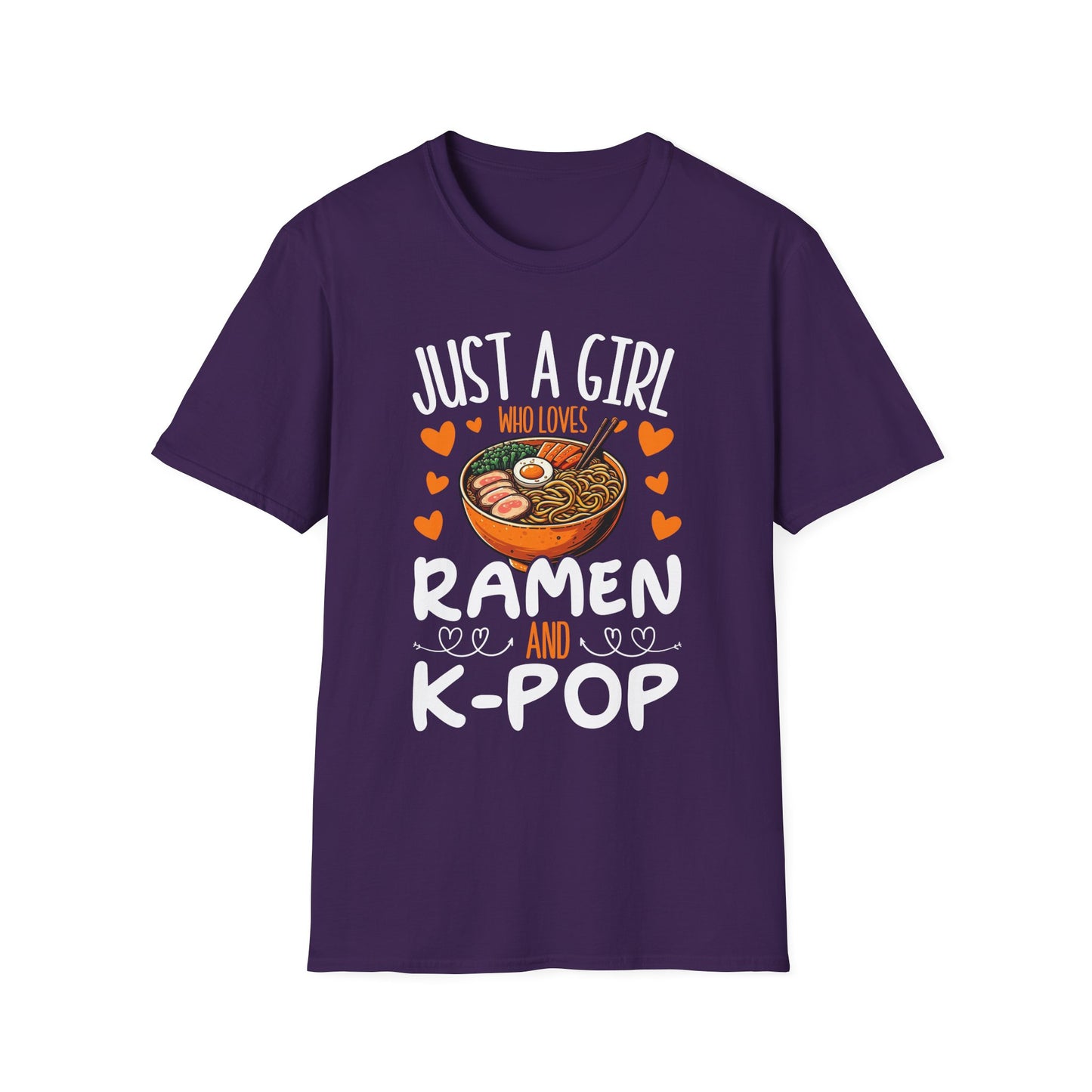 Just a Girl Who Loves Ramen and K-Pop Unisex Softstyle T-Shirt