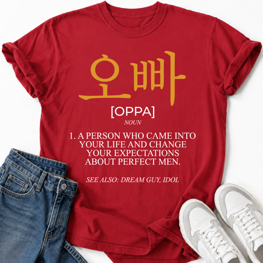 OPPA KOREAN WORD MEANING T-SHIRT