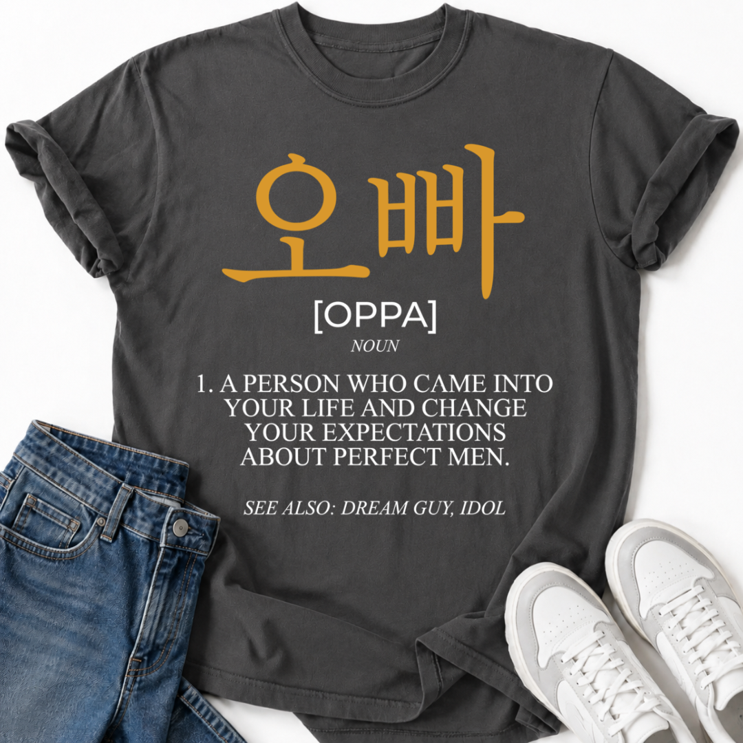 OPPA KOREAN WORD MEANING T-SHIRT