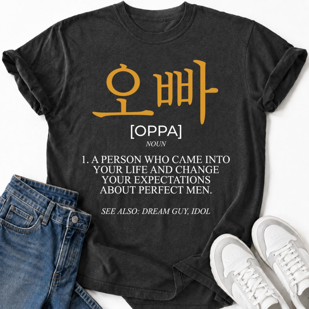 OPPA KOREAN WORD MEANING T-SHIRT