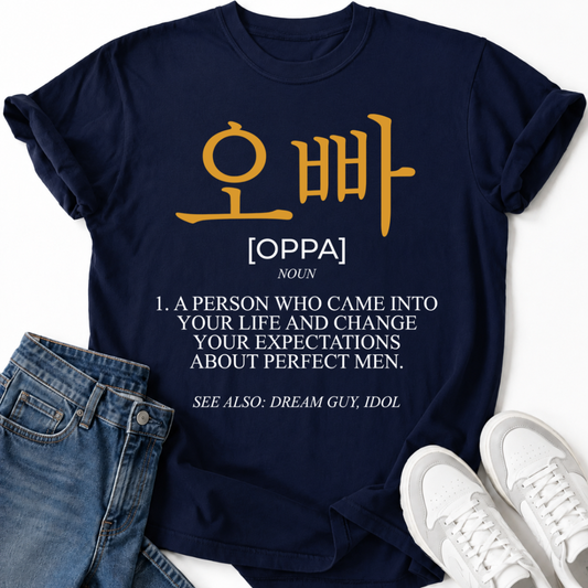 OPPA KOREAN WORD MEANING T-SHIRT