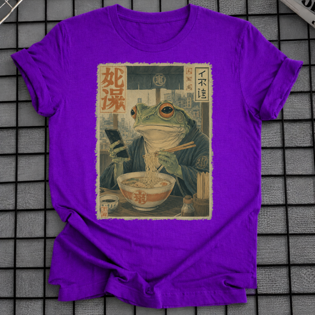 Frosch-Handy-Scroll-T-Shirt
