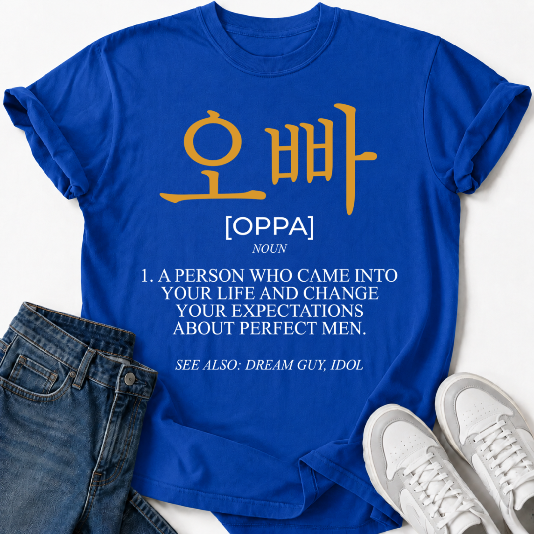 OPPA KOREAN WORD MEANING T-SHIRT