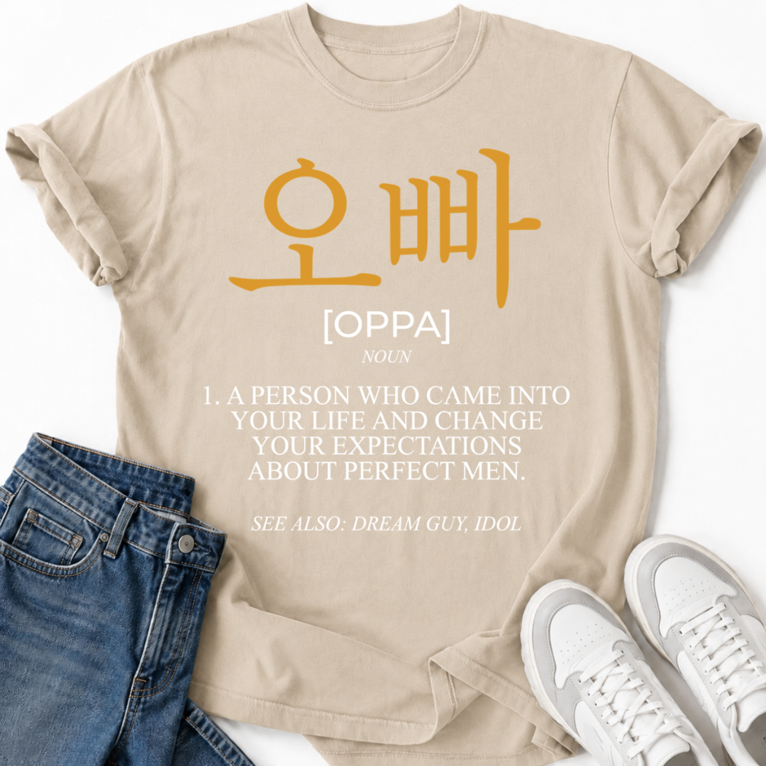 OPPA KOREAN WORD MEANING T-SHIRT