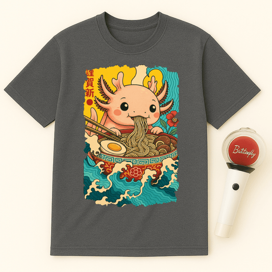 WAVES AXOLOTL NOODLE UNISEX T-SHIRT
