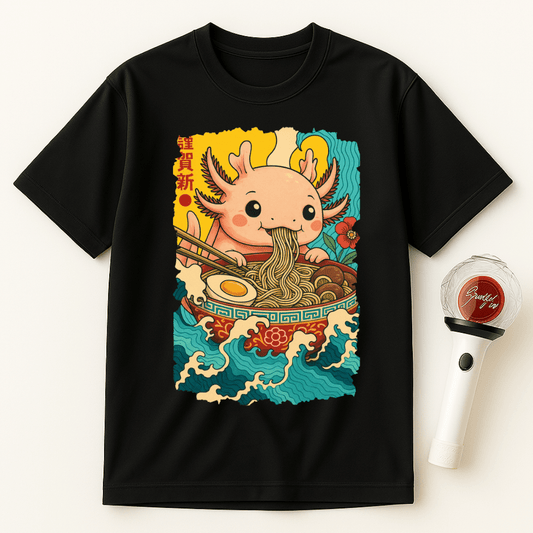WAVES AXOLOTL NOODLE UNISEX T-SHIRT