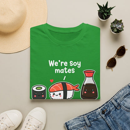 We're Soy Mates T-Shirt — Cute Kawaii Sushi & Soy Sauce Graphic