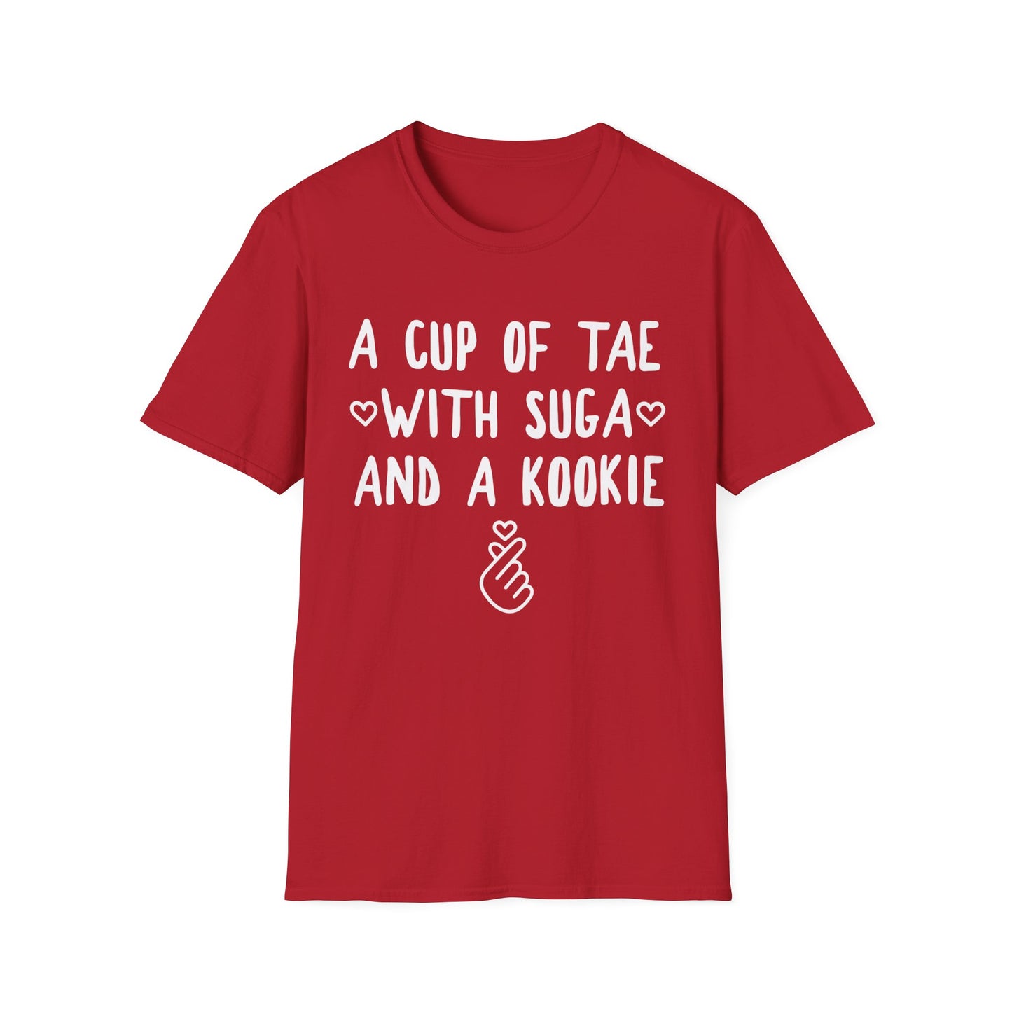 A Cup of Tae with Suga and a Kookie T-Shirt — BTS Fan Quote Tee