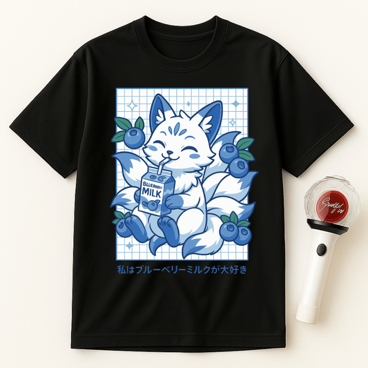 BLUEBERRY MILK KITSUNE FOX UNISEX T-SHIRT