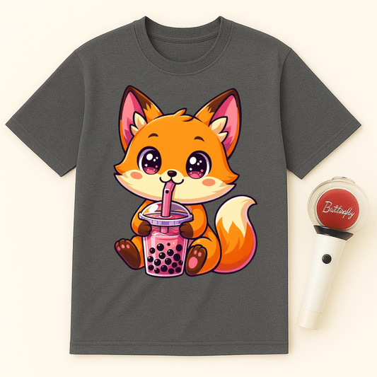 KAWAII FOX BOBA UNISEX T-SHIRT