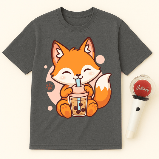 BUBBLE TEA FOX UNISEX T-SHIRT