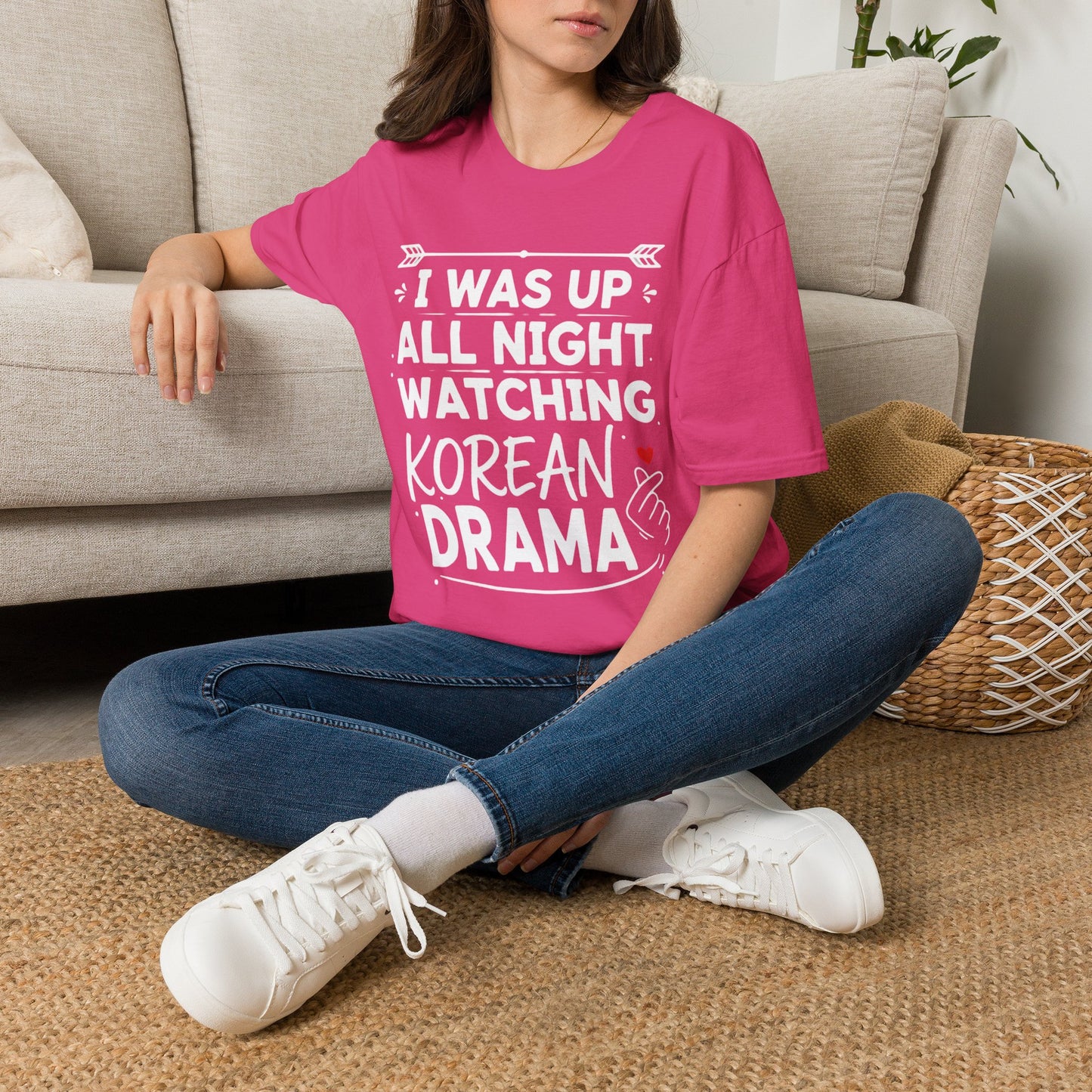 Korean Drama Fan T-Shirt — "I Was Up All Night Watching Korean Drama" Tee