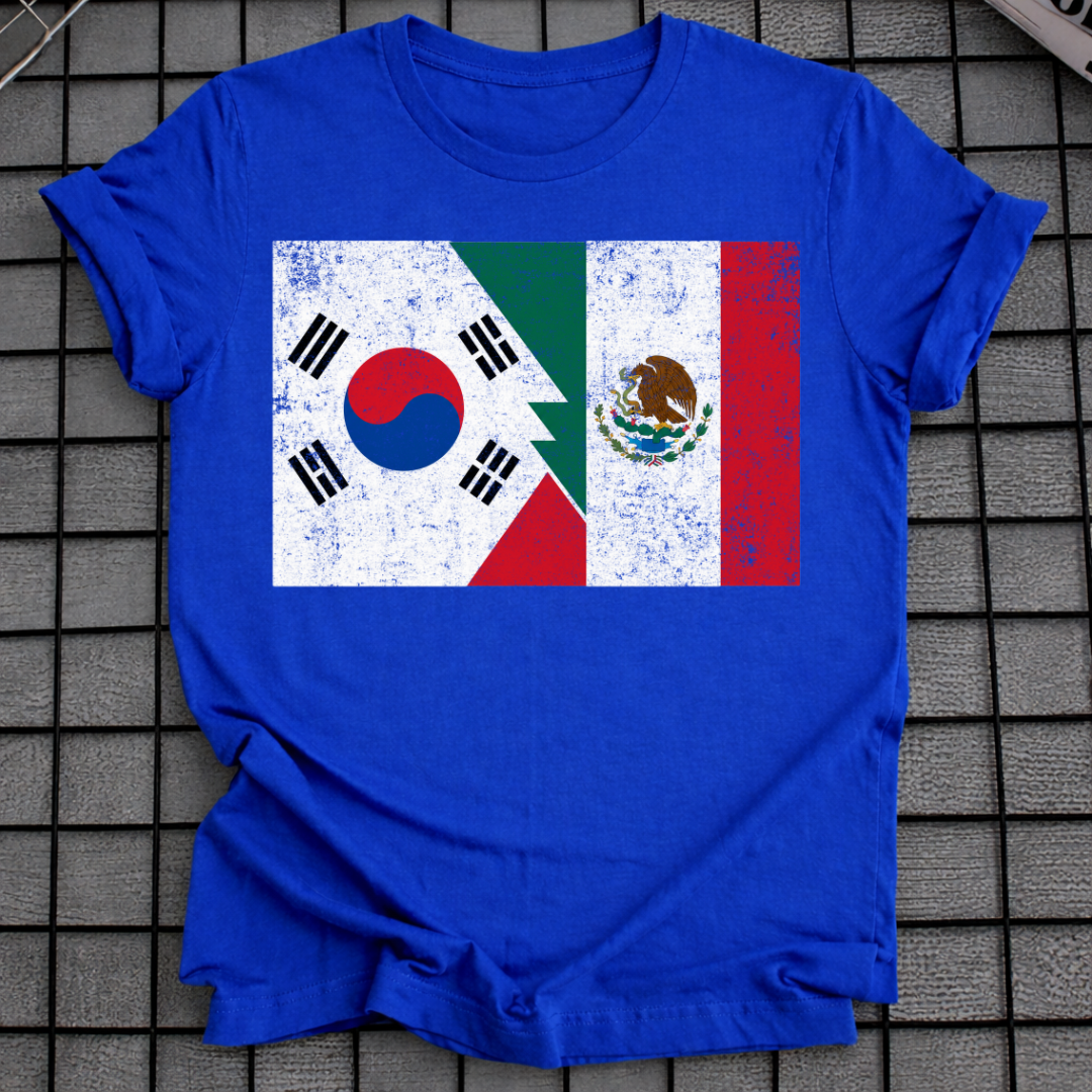 KOREAN MEXICAN FLAGS T-SHIRT