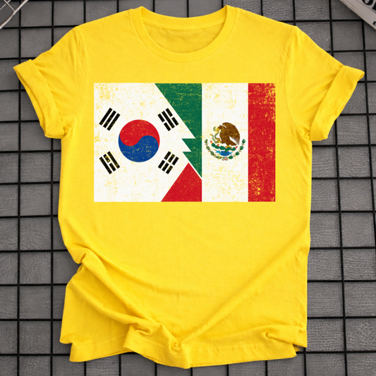 KOREAN MEXICAN FLAGS T-SHIRT