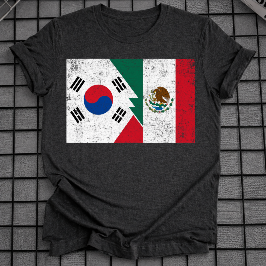KOREAN MEXICAN FLAGS T-SHIRT