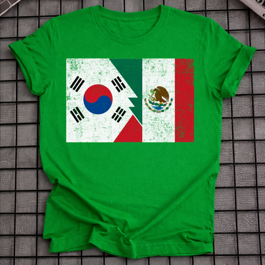 KOREAN MEXICAN FLAGS T-SHIRT